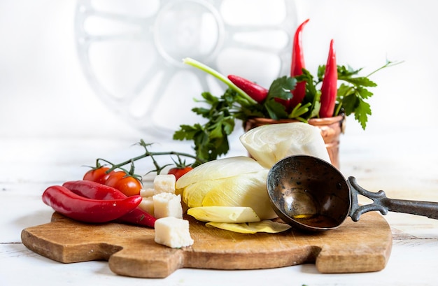 rustic kitchen with chef