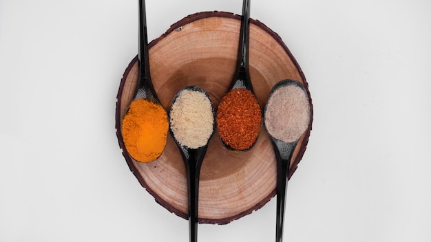 assorted spices and bowls